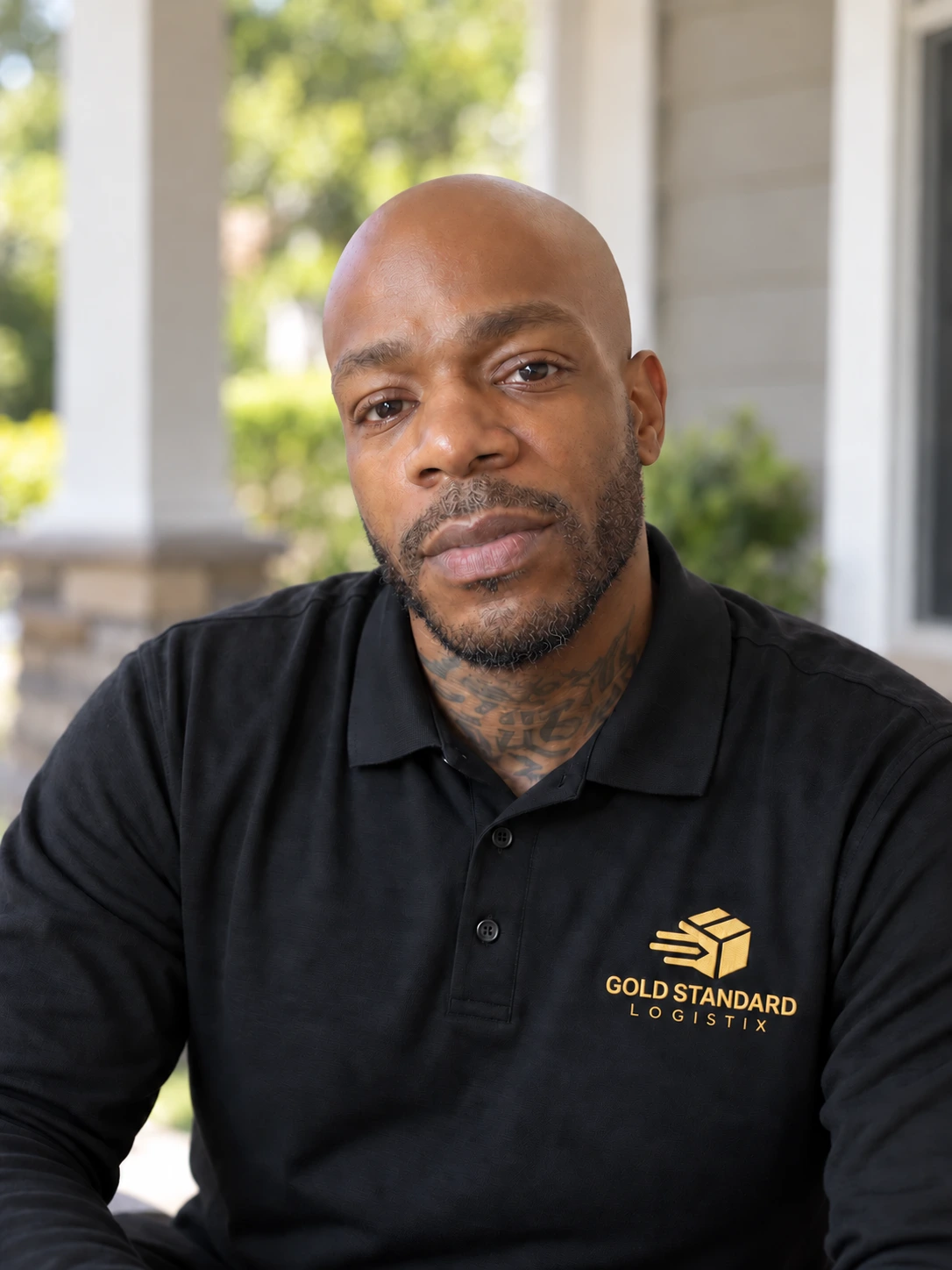 Gold Standard Logistix representative wearing a company polo